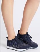 Marks & Spencer Lace-up Trainers With Insolia&reg; Navy