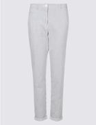 Marks & Spencer Cotton Rich Striped Chinos Blue/white