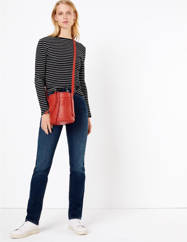 Marks & Spencer Magic Lift Straight Leg Jeans Dark Indigo
