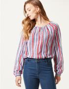 Marks & Spencer Striped Blouse Red Mix