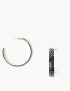 Marks & Spencer Large Textured Hoop Earrings Grey Mix