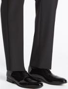 Marks & Spencer Extra Wide Fit Leather Lace-up Shoes Black High Shine