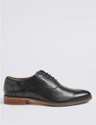 Marks & Spencer Leather Layered Derby Shoes Black