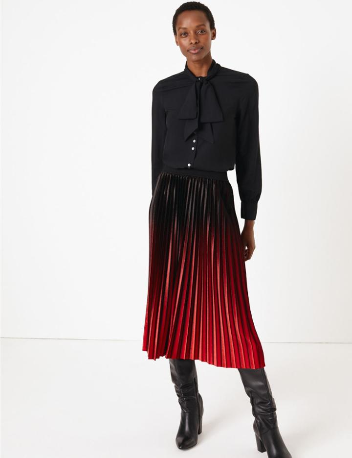 Marks & Spencer Long Sleeve Blouse Black