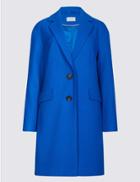 Marks & Spencer Textured Coat Bright Blue