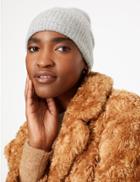 Marks & Spencer Cashmere Cable Knit Beanie Grey