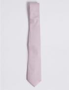 Marks & Spencer Pure Silk Tie & Pocket Square Set Pale Pink