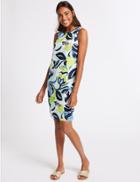 Marks & Spencer Linen Blend Floral Print Tunic Dress Multi