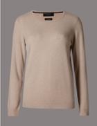 Marks & Spencer Pure Cashmere Round Neck Jumper Blonde