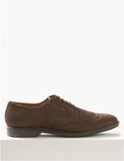 Marks & Spencer Leather Brogue Shoes Brown