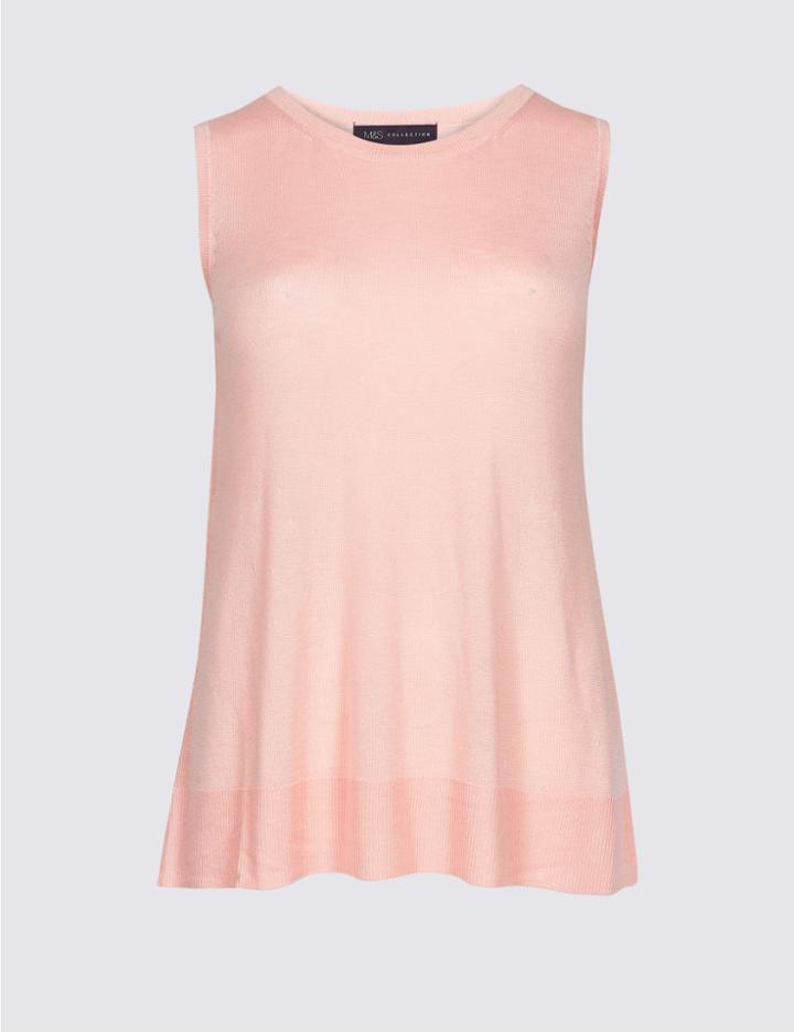 Marks & Spencer Swing Tank Round Neck Jumper Bubblegum
