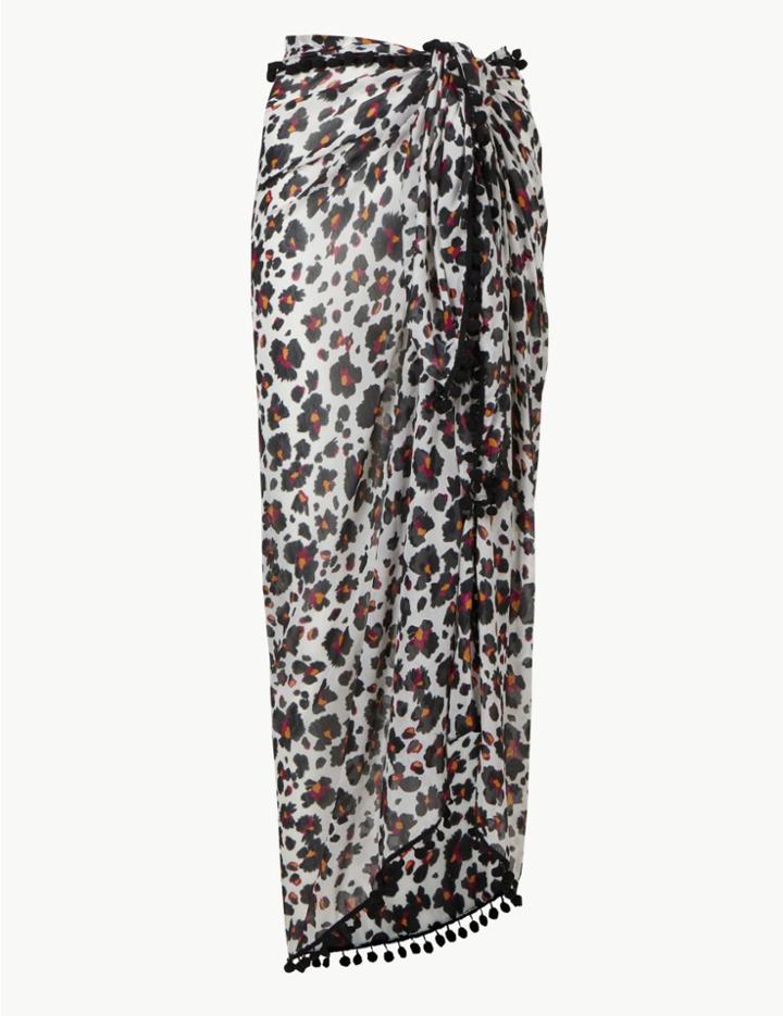 Marks & Spencer Animal Print Sarong Cream Mix