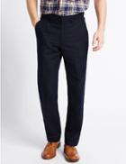 Marks & Spencer Tailored Fit Trousers Navy