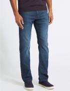 Marks & Spencer Straight Fit Stretch Jeans Medium Blue