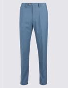 Marks & Spencer Slim Fit Flat Front Chinos Blue