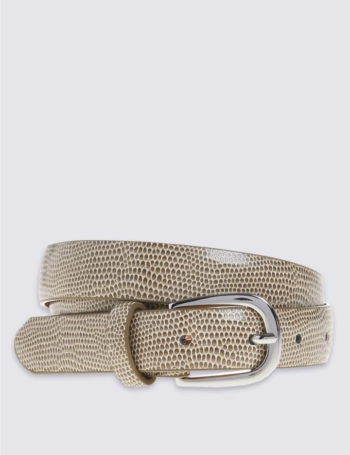 Marks & Spencer Faux Snakeskin Design Belt Neutral