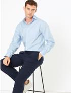 Marks & Spencer Regular Cotton Twill Non-iron Shirt Sky Blue