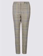 Marks & Spencer Multi Checked Trousers Blue Mix
