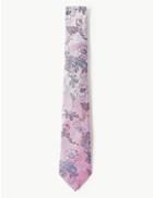 Marks & Spencer Pure Silk Floral Tie Pale Pink