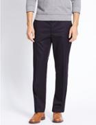 Marks & Spencer Tailored Fit Pure Cotton Chinos Navy