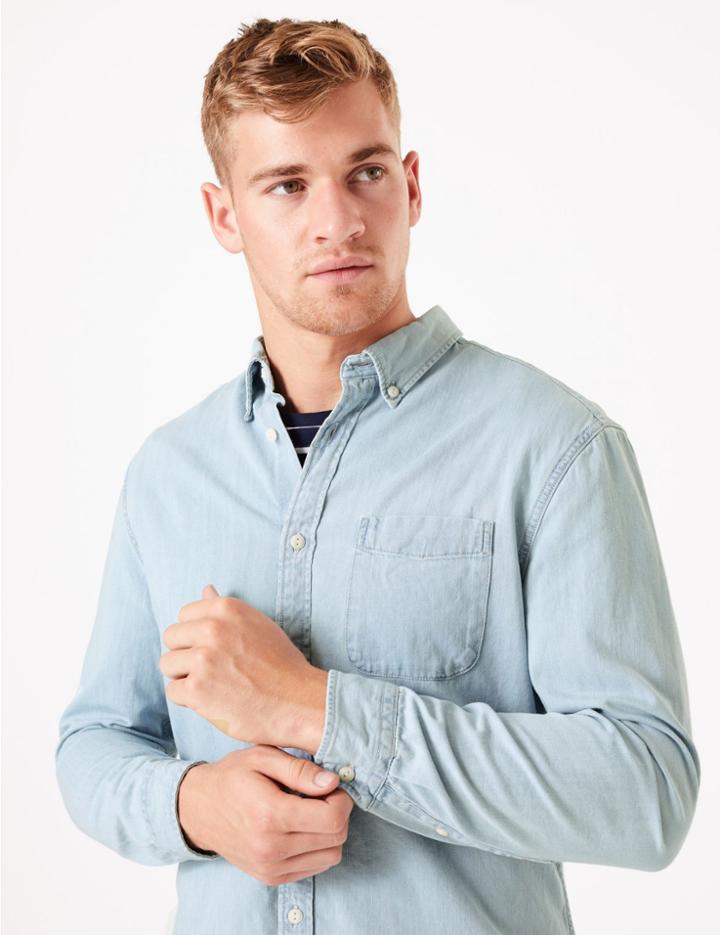 Marks & Spencer Denim Shirt Light Blue