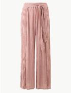 Marks & Spencer Striped Beach Trousers Red Mix