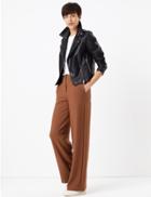 Marks & Spencer High Waist Wide Leg Trousers Cognac