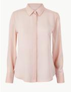 Marks & Spencer Button Detailed Shirt Light Pink