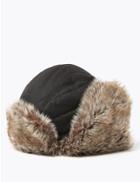 Marks & Spencer Faux Fur Trapper Hat Black