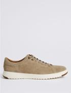 Marks & Spencer Suede Nimbus Lace-up Trainers Stone
