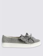 Marks & Spencer Bow Trainers With Insolia Flex&reg; Grey
