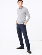 Marks & Spencer Slim Fit Wool Blend Flannel Trousers
