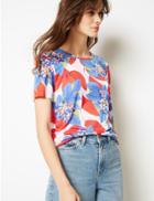 Marks & Spencer Bold Floral Print Relaxed Fit T-shirt Multi