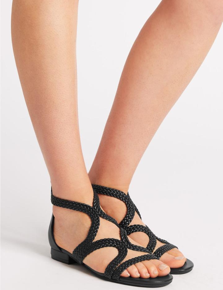 Marks & Spencer Weave Sandals Black