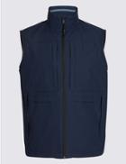 Marks & Spencer Zipped Through Gilet With Stormwear&trade; Navy