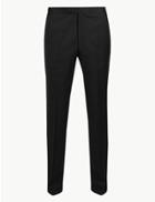 Marks & Spencer Slim Fit Wool Trousers Black
