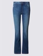 Marks & Spencer Petite Slim Bootcut Jeans Med Blue Denim