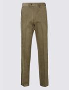 Marks & Spencer Tailored Fit Cotton Rich Corduroy Trousers Mole