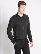 Marks & Spencer Tailored Fit Textured Fleece Top Charcoal