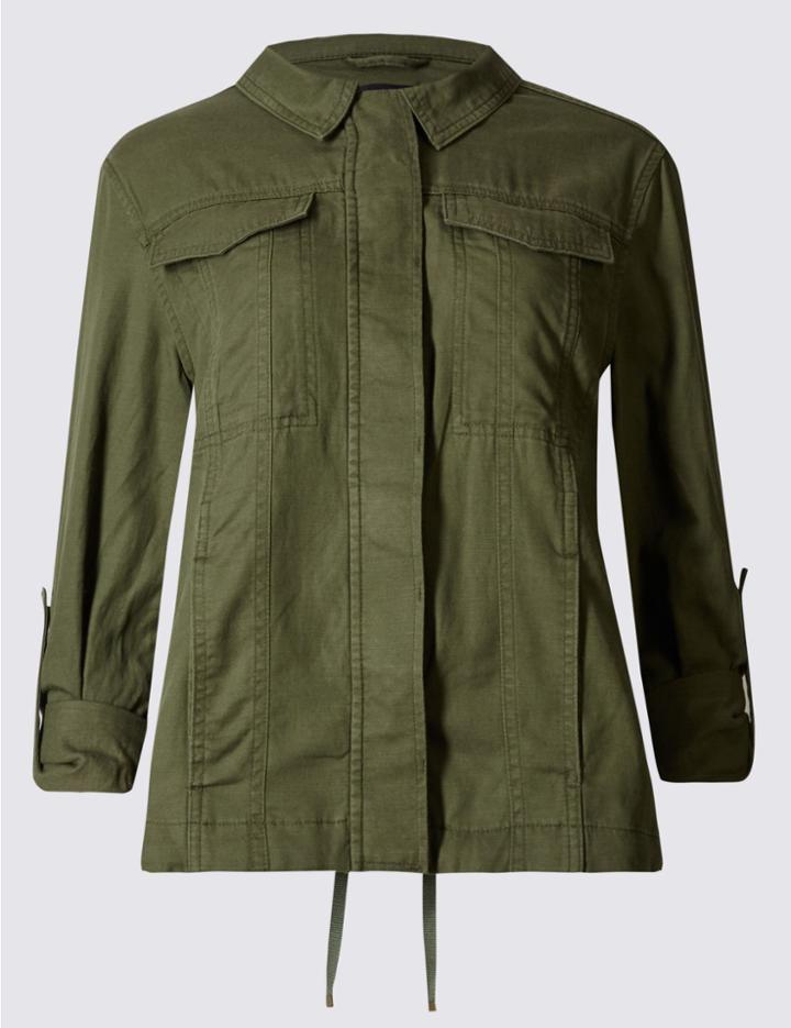 Marks & Spencer Petite Jacket Khaki