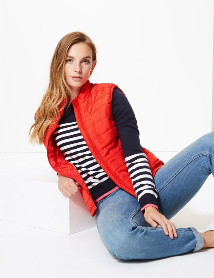 Marks & Spencer Padded & Quilted Gilet Poppy