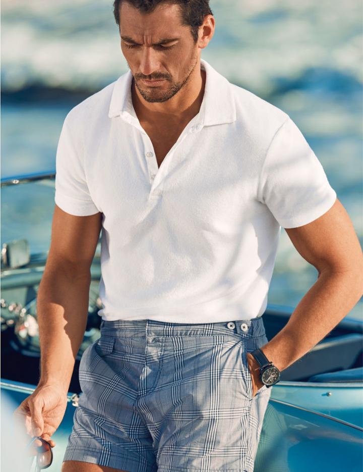 Marks & Spencer Cotton Rich Towelling Polo Shirt White
