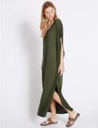 Marks & Spencer Angel Sleeve Maxi Dress Khaki
