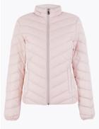 Marks & Spencer Quilted Feather & Down Padded Jacket Dusky Rose