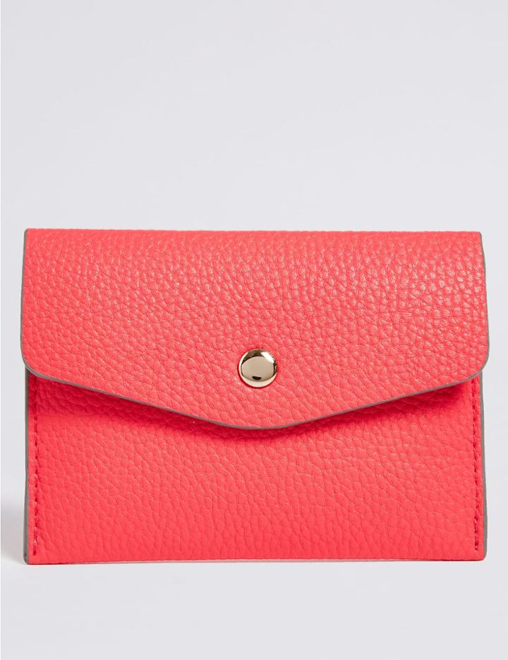 Marks & Spencer Faux Leather Coin Purse Coral