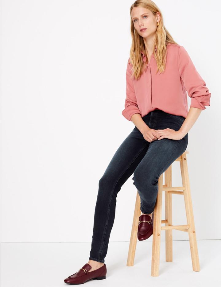 Marks & Spencer Magic Smooth Skinny Jeans Blue/black