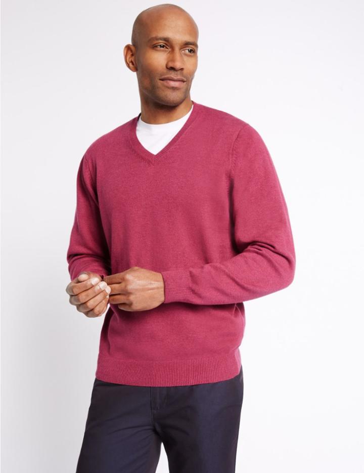 Marks & Spencer Pure Cotton Jumper Fuchsia