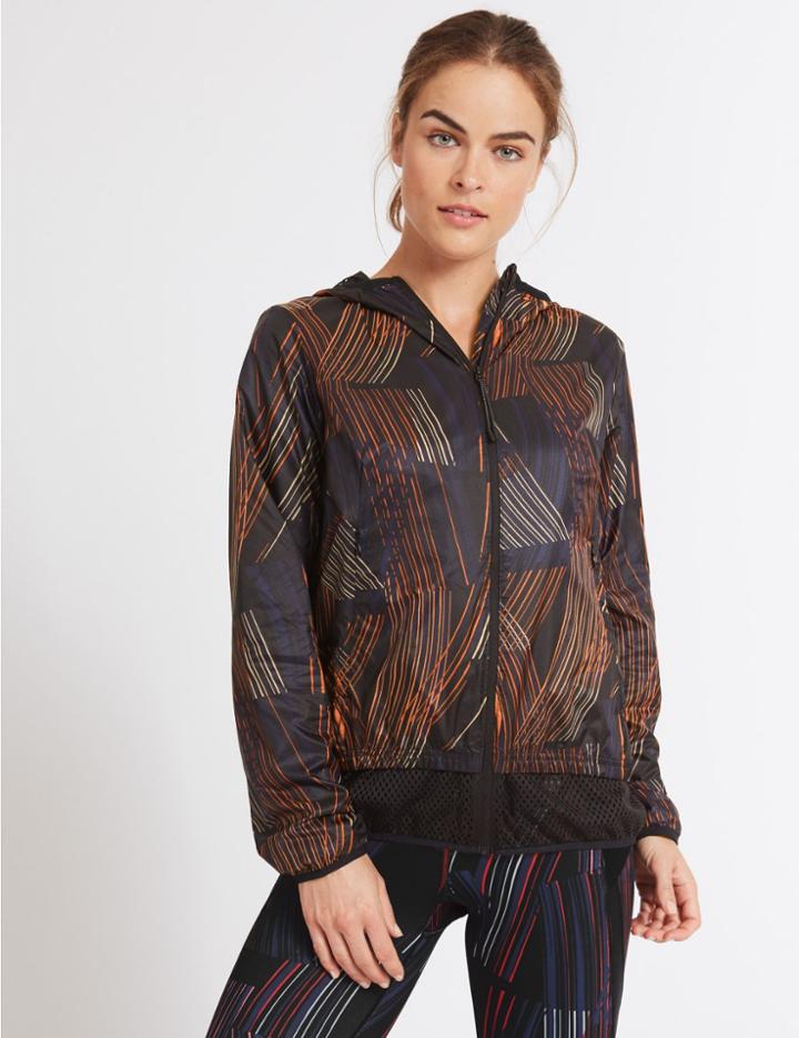 Marks & Spencer Hooded Windbreaker Jacket Black Mix