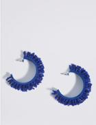 Marks & Spencer Beaded Hoop Earrings Blue