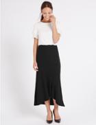 Marks & Spencer Long Ruffle A-line Skirt Black